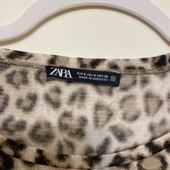 Zara Leopard Print Dress - Brown and Cream - Picture 4 of 5